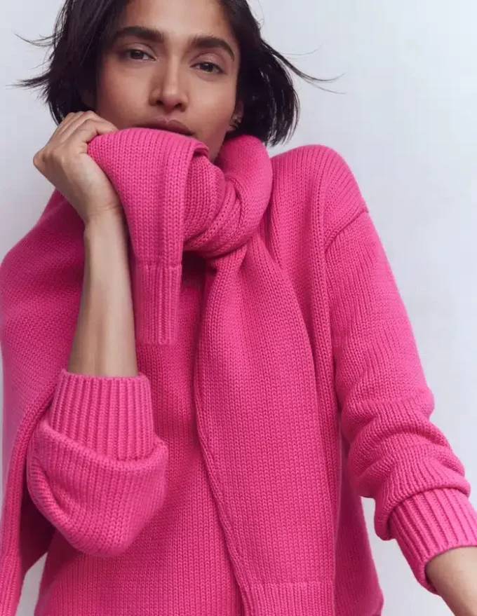Lucy Oversized Cotton Jumper Pink Peony Lucy Oversized Cotton Jumper Pink Peony