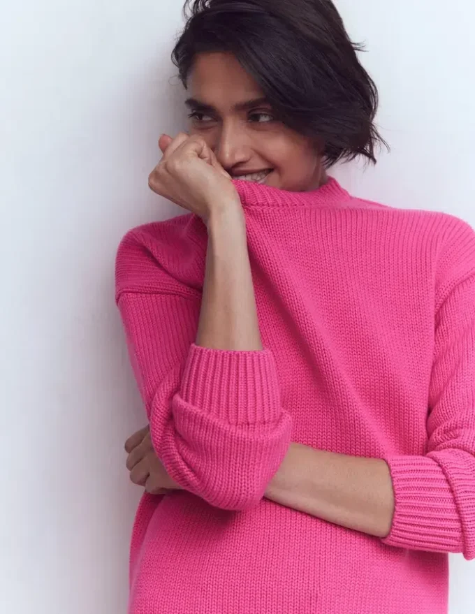 Lucy Oversized Cotton Jumper Pink Peony Lucy Oversized Cotton Jumper Pink Peony
