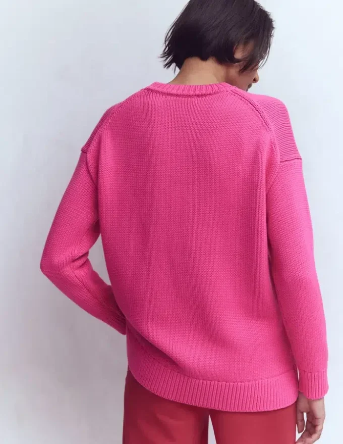 Lucy Oversized Cotton Jumper Pink Peony Lucy Oversized Cotton Jumper Pink Peony