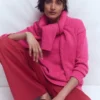 Lucy Oversized Cotton Jumper Pink Peony Lucy Oversized Cotton Jumper Pink Peony