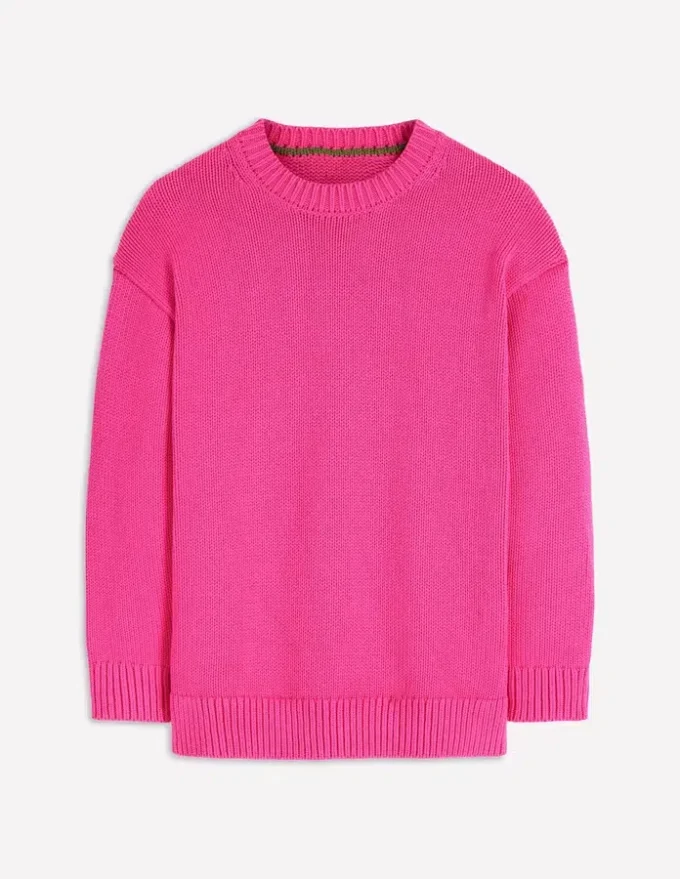 Lucy Oversized Cotton Jumper Pink Peony Lucy Oversized Cotton Jumper Pink Peony