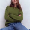 Lucy Oversized Cotton Jumper Promenade Green Lucy Oversized Cotton Jumper Promenade Green