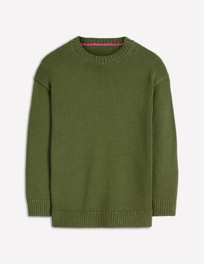 Lucy Oversized Cotton Jumper Promenade Green Lucy Oversized Cotton Jumper Promenade Green