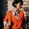 Lucy Relaxed Cotton Cardigan Bright Orange Lucy Relaxed Cotton Cardigan Bright Orange