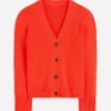 Lucy Relaxed Cotton Cardigan Bright Orange Lucy Relaxed Cotton Cardigan Bright Orange