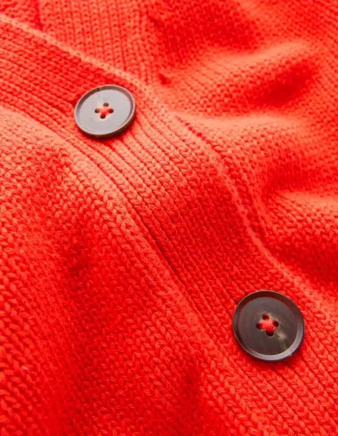 Lucy Relaxed Cotton Cardigan Bright Orange Lucy Relaxed Cotton Cardigan Bright Orange