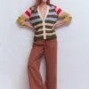 Lucy Relaxed Cotton Cardigan Multi Hotch Lucy Relaxed Cotton Cardigan Multi Hotch