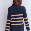 Lucy Relaxed Cotton Cardigan Navy/ Camel Melange Lucy Relaxed Cotton Cardigan Navy/ Camel Melange