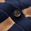 Lucy Relaxed Cotton Cardigan Navy/ Camel Melange Lucy Relaxed Cotton Cardigan Navy/ Camel Melange