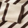 Lucy Relaxed Cotton Sweater Ivory, Brown Lucy Relaxed Cotton Sweater Ivory, Brown