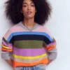 Lucy Relaxed Cotton Sweater Mutli, Rainbow Lucy Relaxed Cotton Sweater Mutli, Rainbow