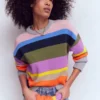Lucy Relaxed Cotton Sweater Mutli, Rainbow Lucy Relaxed Cotton Sweater Mutli, Rainbow