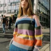 Lucy Relaxed Cotton Sweater Mutli, Rainbow Lucy Relaxed Cotton Sweater Mutli, Rainbow