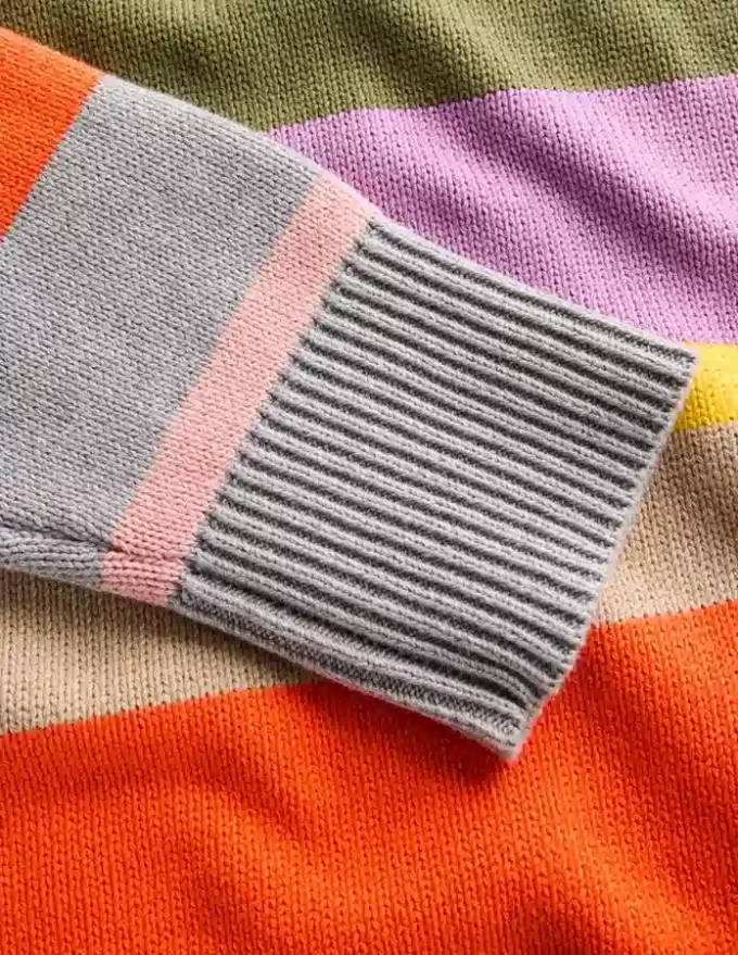 Lucy Relaxed Cotton Sweater Mutli, Rainbow Lucy Relaxed Cotton Sweater Mutli, Rainbow