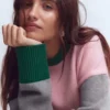 Lucy Relaxed Cotton Sweater Pink, Grey, Green Lucy Relaxed Cotton Sweater Pink, Grey, Green