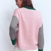 Lucy Relaxed Cotton Sweater Pink, Grey, Green Lucy Relaxed Cotton Sweater Pink, Grey, Green