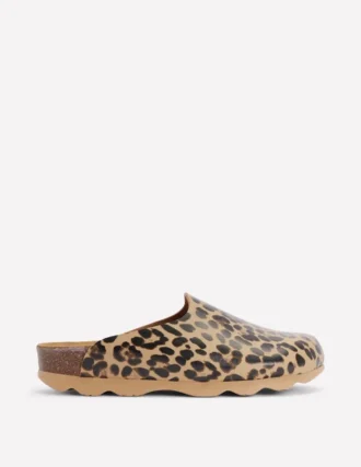 Lyla Colour Block Clogs Leopard