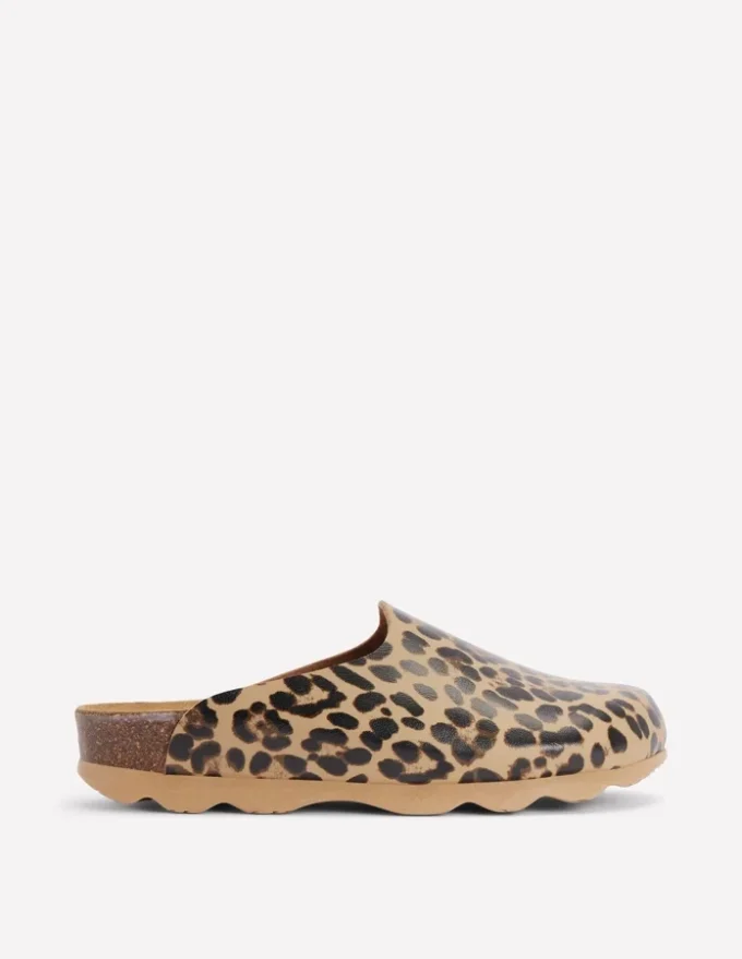 Lyla Colour Block Clogs Leopard