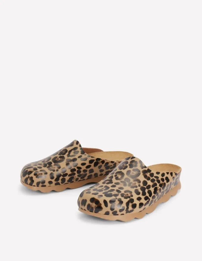 Lyla Colour Block Clogs Leopard