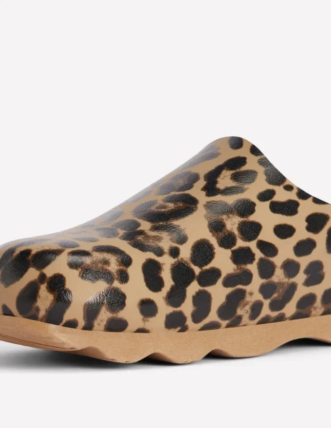 Lyla Colour Block Clogs Leopard