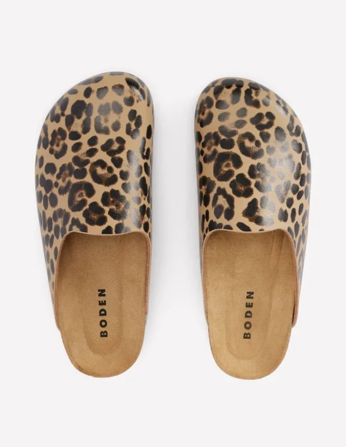 Lyla Colour Block Clogs Leopard