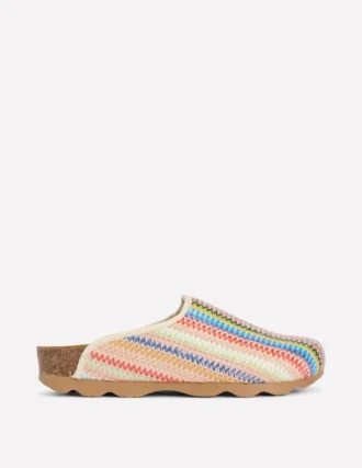 Lyla Colour Block Clogs Multi Weave