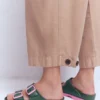 Lyla Double Buckle Sliders Khaki/Pink