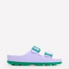 Lyla Double Buckle Sliders Lavender Purple
