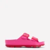 Lyla Double Buckle Sliders Pink/Red