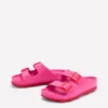 Lyla Double Buckle Sliders Pink/Red