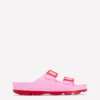 Lyla Double Buckle Sliders Soft Pink Lyla Double Buckle Sliders Soft Pink