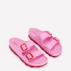 Lyla Double Buckle Sliders Soft Pink Lyla Double Buckle Sliders Soft Pink