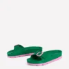 Lyla Single Buckle Sliders Green/Pink