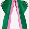 Lyla Single Buckle Sliders Green/Pink