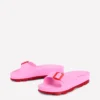 Lyla Single Buckle Sliders Pink/Red