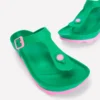 Lyla Toe Post Sandals Green/Pink
