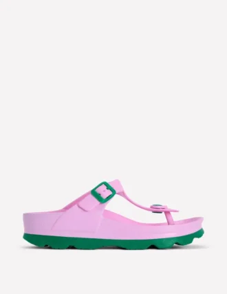 Lyla Toe Post Sandals Pink/Green