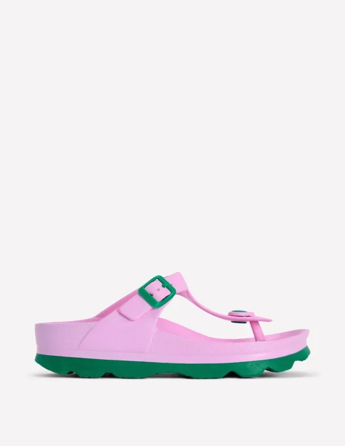 Lyla Toe Post Sandals Pink/Green