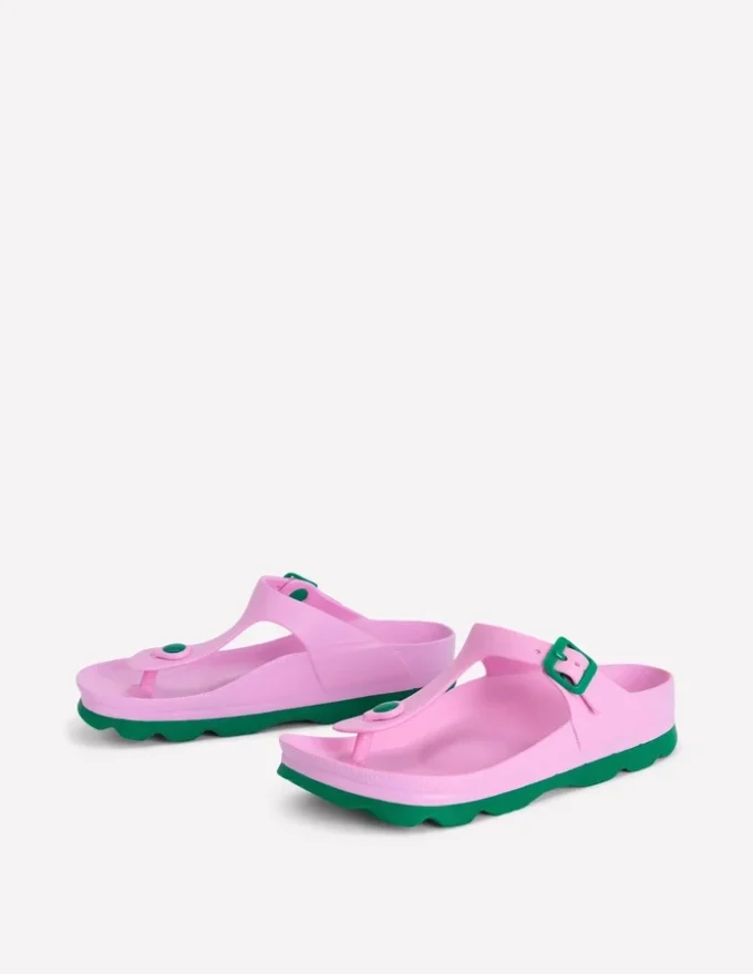 Lyla Toe Post Sandals Pink/Green