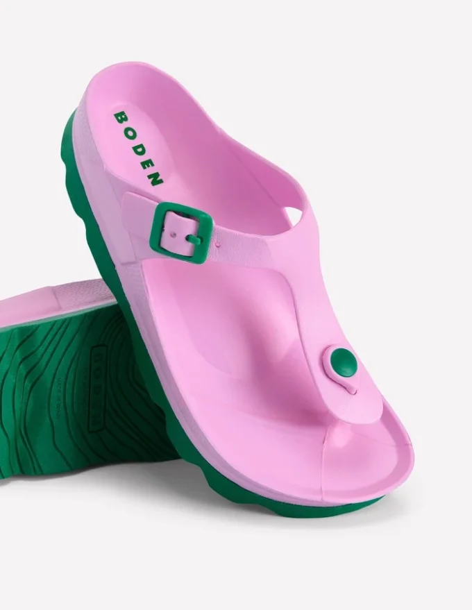 Lyla Toe Post Sandals Pink/Green