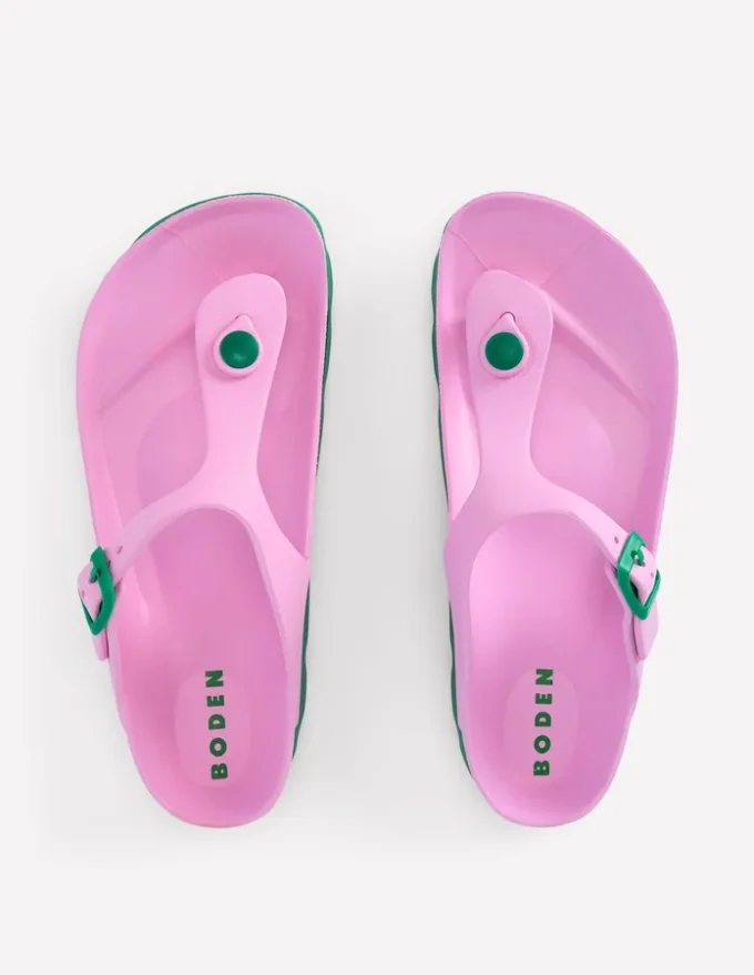 Lyla Toe Post Sandals Pink/Green