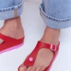 Lyla Toe Post Sandals Red/Pink