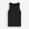 Lyra Ribbed Cotton Tank Black Lyra Ribbed Cotton Tank Black