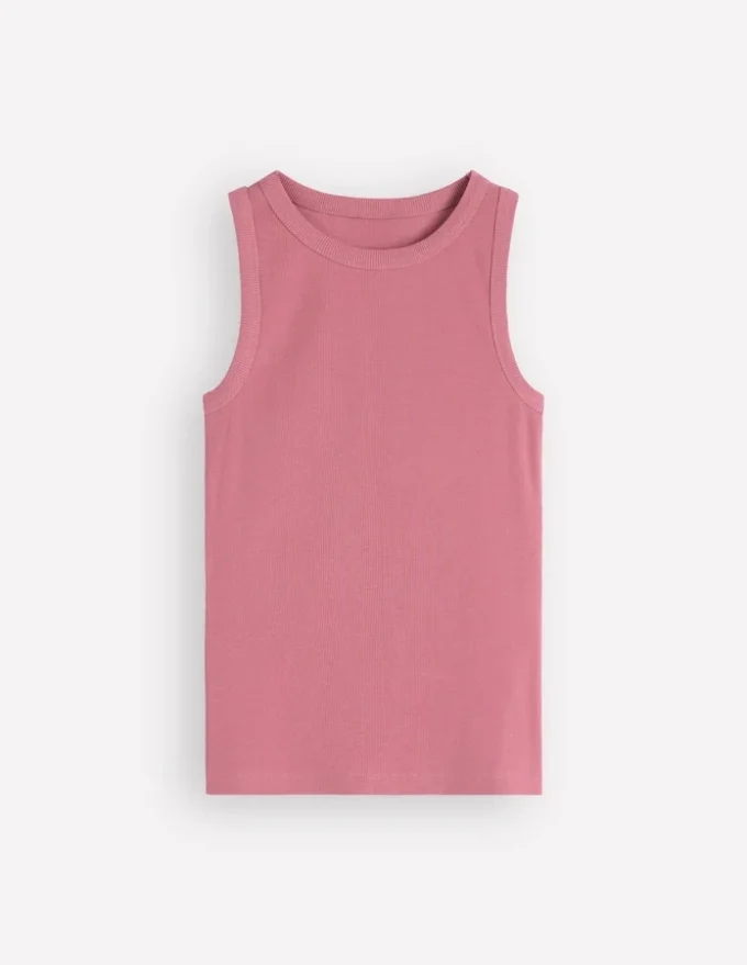 Lyra Ribbed Cotton Tank Heather Rose Lyra Ribbed Cotton Tank Heather Rose