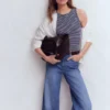 Lyra Ribbed Cotton Tank Navy & Ivory Stripe Lyra Ribbed Cotton Tank Navy & Ivory Stripe