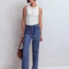 Lyra Ribbed Cotton Tank White Lyra Ribbed Cotton Tank White