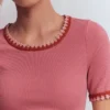 Maddie Trim Detail T-Shirt Vintage Rose Maddie Trim Detail T-Shirt Vintage Rose