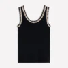 Maddie Trim Detail Vest Black Maddie Trim Detail Vest Black