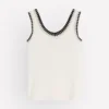 Maddie Trim Detail Vest Ivory Maddie Trim Detail Vest Ivory