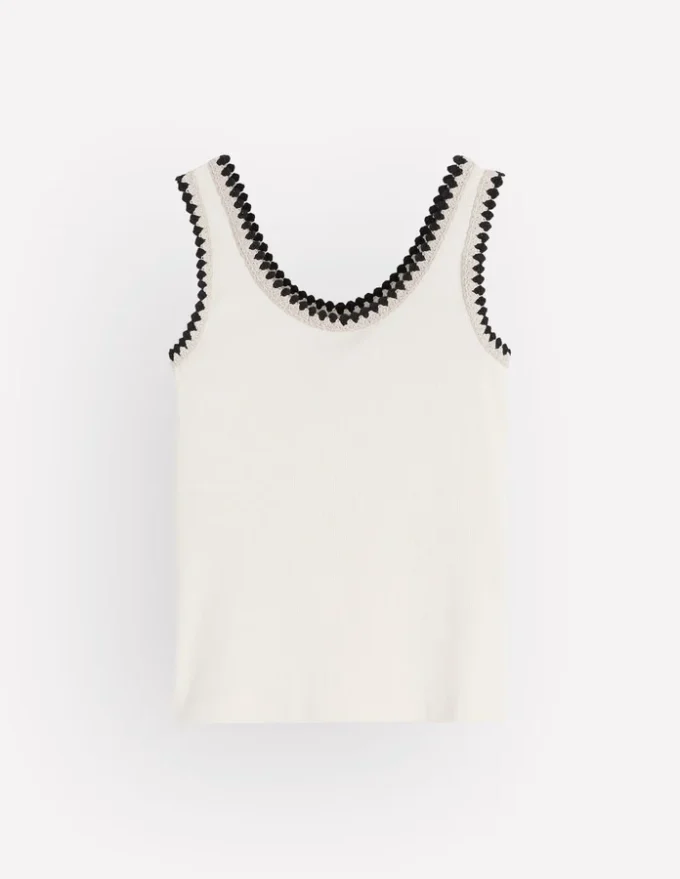 Maddie Trim Detail Vest Ivory Maddie Trim Detail Vest Ivory